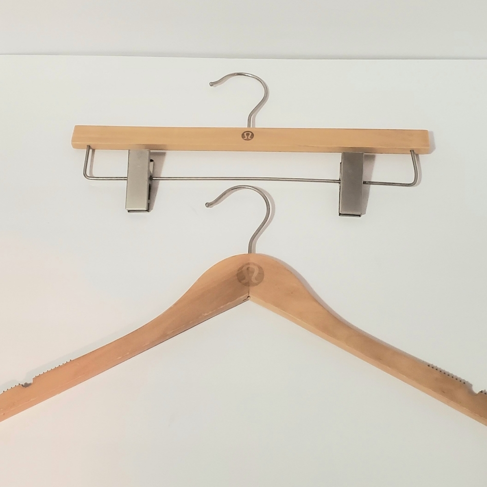 Lululemon wooden hangers